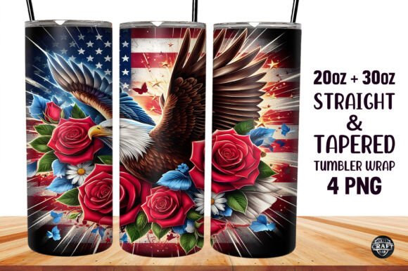 Bird 4th of July 20oz Tumbler Sublimation