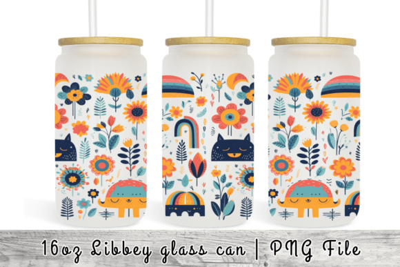 Boho Flowers Tumbler Wrap Sublimation
