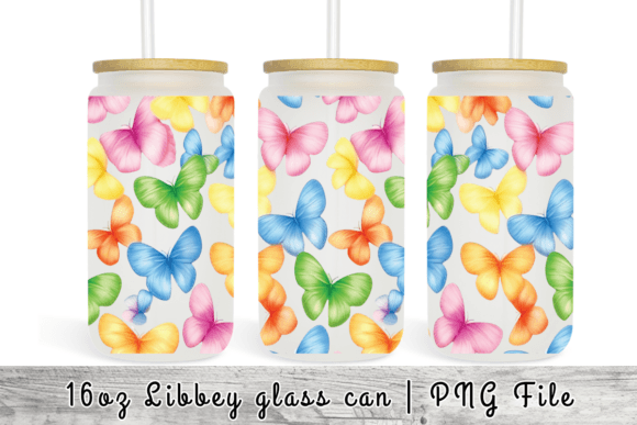 Butterfly Watercolor 16 Oz Tumbler Wrap