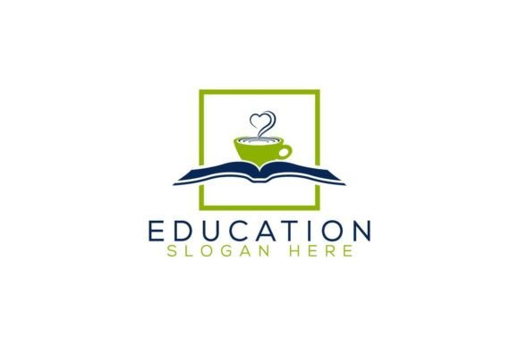 Creative Book and Cup Logo Icon