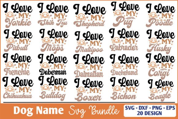Dog Name SVG Bundle