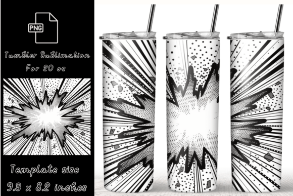 Doodle Shine Sunburst Tumbler Wrap PNG