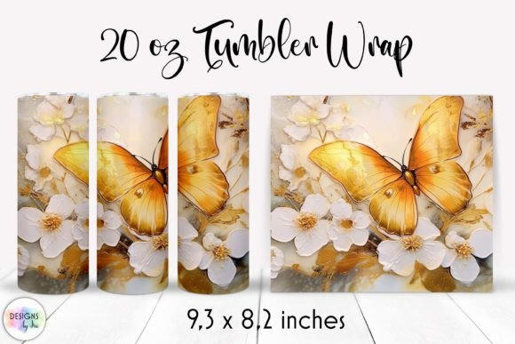 Elegant Alcohol Ink Floral Tumbler Wrap