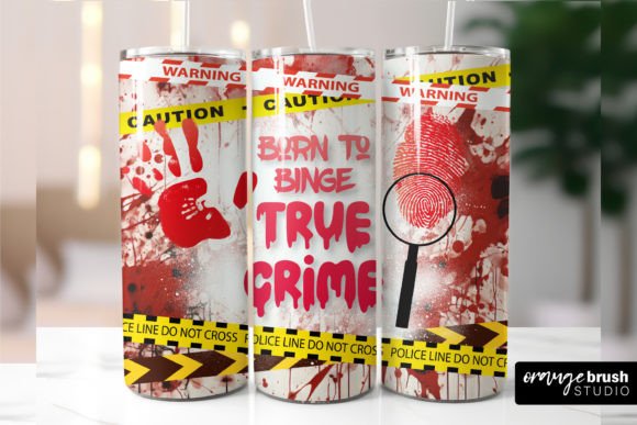 Halloween True Crime Tumbler Design