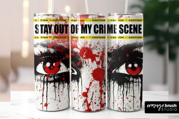 Halloween True Crime Tumbler Wrap PNG
