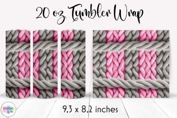 Knitted Tumbler Wrap Design 20 Oz