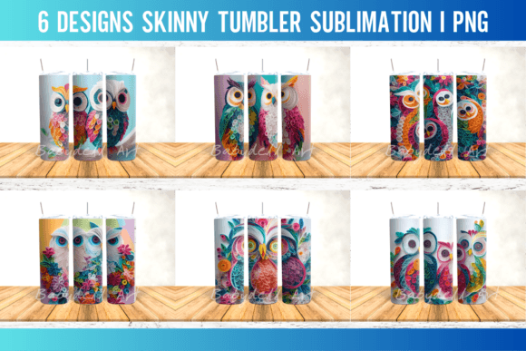 Owl Paper Quill Tumbler Sublimation