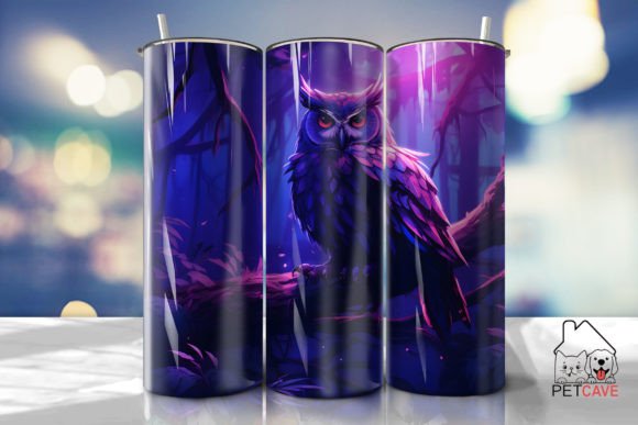 Owl Purple Tumbler 20oz 1