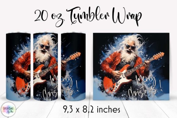 Rockstar Santa Tumbler Wrap