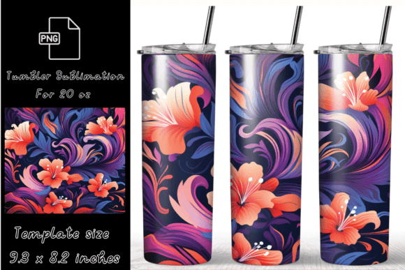 Vintage Flowers 20oz Skinny Tumbler