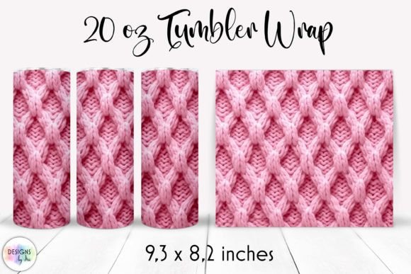 Winter Tumbler Wrap Cosy Knitted Texture